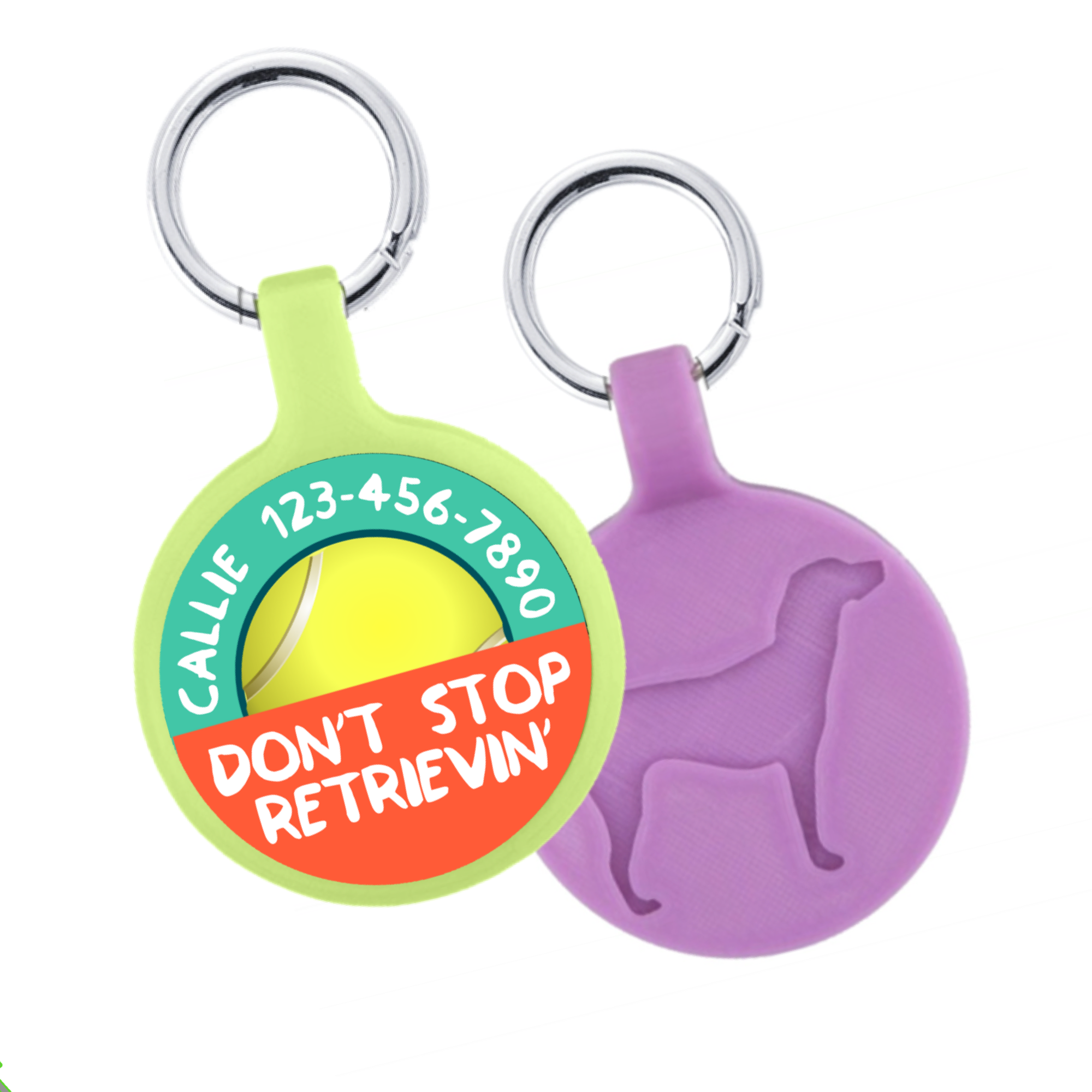 Don’t Stop Retrievin’ Ecoplastic Pet ID Tag - Customizable & Eco-Friendly